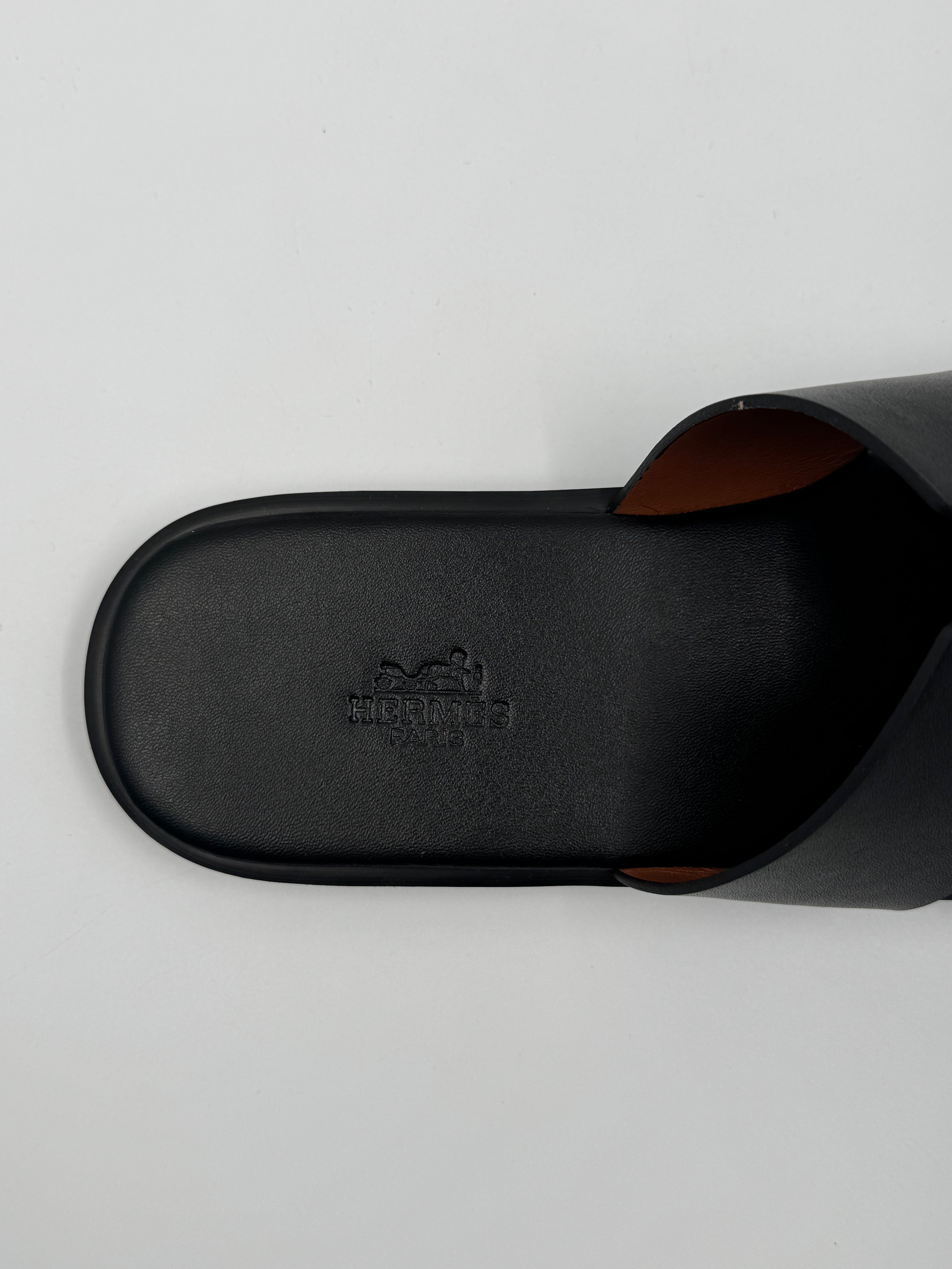 Claquette Hermes En Cuir